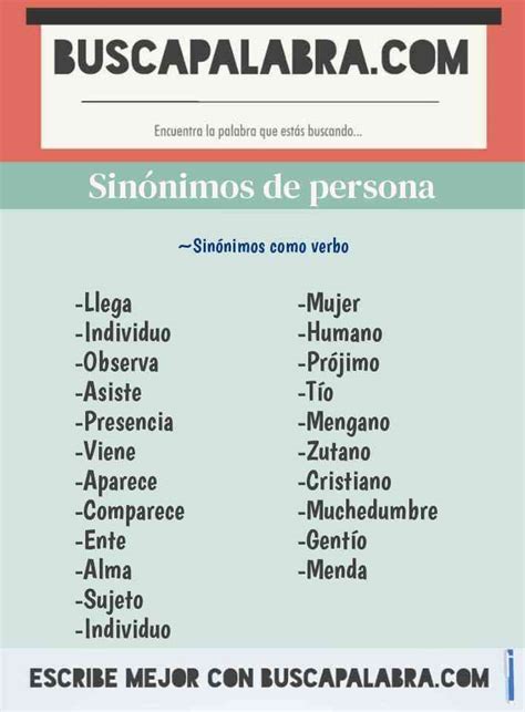 persona sinonimo|cada persona sinonimo.